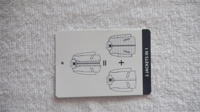 Paper hangtag with matt finish