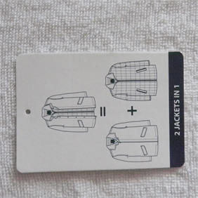 Paper hangtag with matt finish