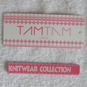 Paper hangtag with matt finish