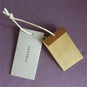 Paper hangtag with matt finish