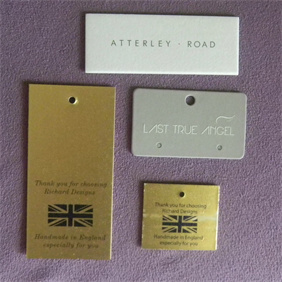 Paper hangtag with matt finish