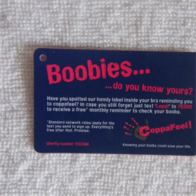 Paper hangtag with matt finish