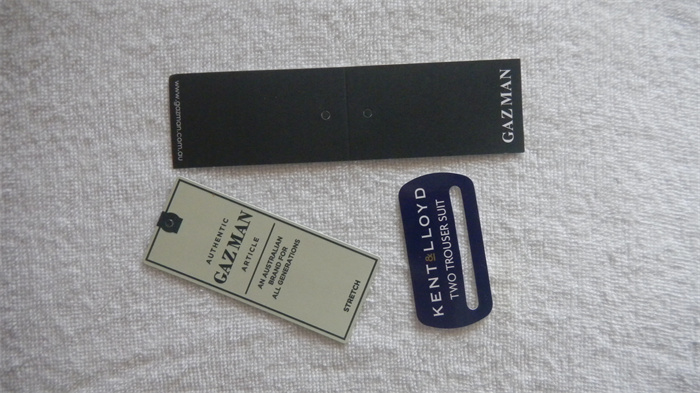 Paper hangtag with matt finish