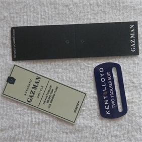 Paper hangtag with matt finish