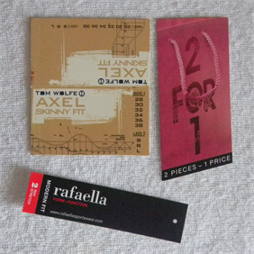 Paper hangtag with matt finish