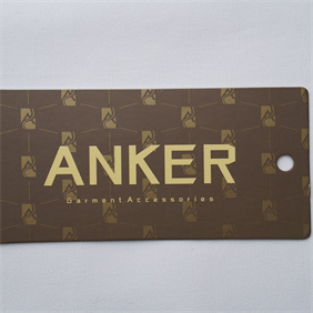 Paper hangtag with matt finish