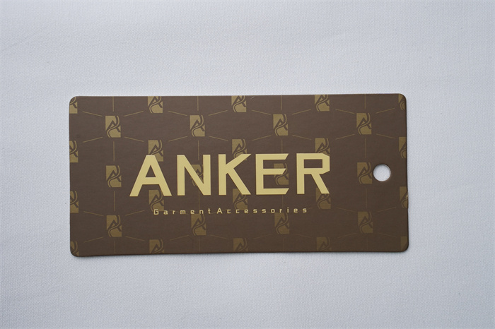 Paper hangtag with matt finish