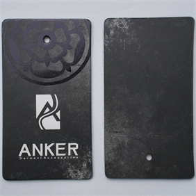 Paper hangtag with matt finish