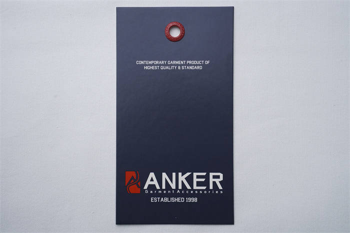 Paper hangtag with matt finish