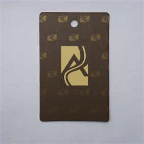 Paper hangtag with matt finish