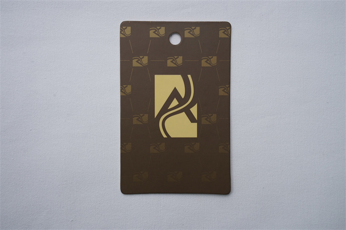 Paper hangtag with matt finish