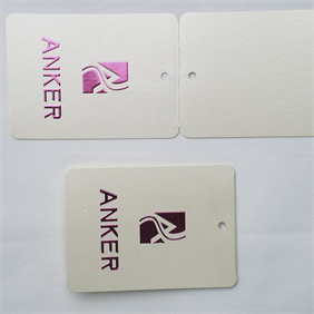 Paper hangtag with foiling