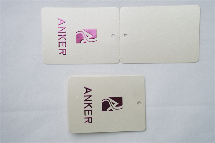 Paper hangtag with foiling