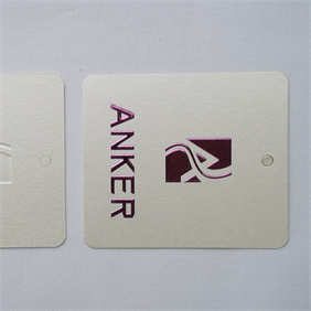 Paper hangtag with foiling