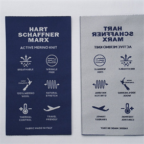 Woven Label with straight cut