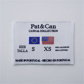 Woven Label with end fold